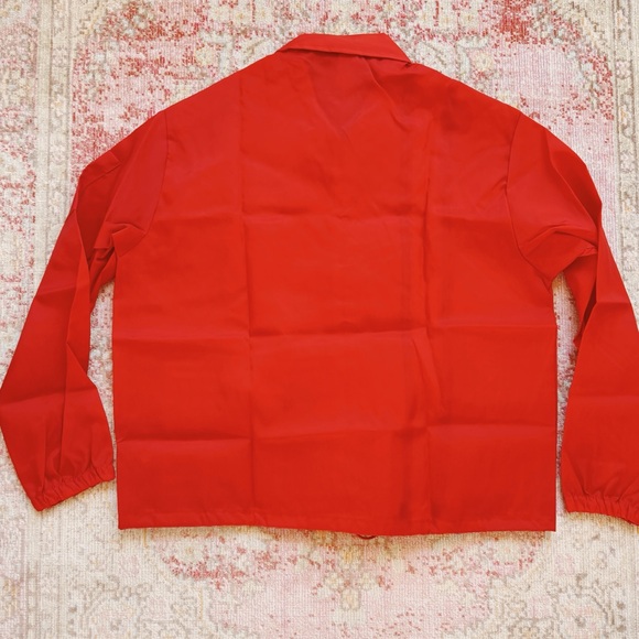 Swingster, Men’s Red Jacket with Striped Detail - Picture 2 of 5